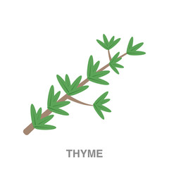 thyme flat icon on white transparent background. You can be used black ant icon for several purposes.	