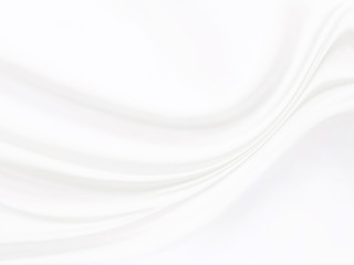 wave of white fabric for abstract background 