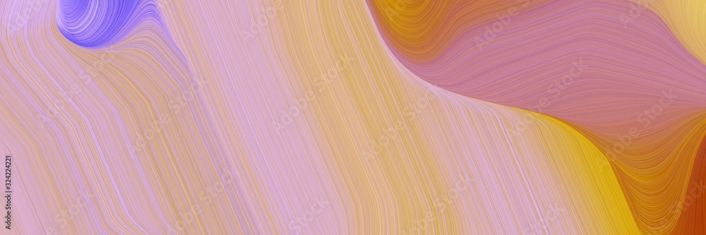 Poster surreal header with tan, bronze and plum colors. dynamic curved lines with fluid flowing waves and curves