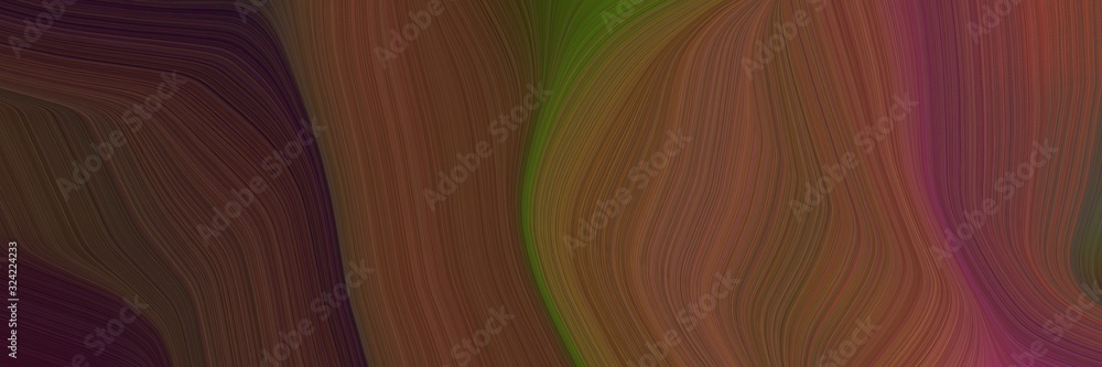Poster modern header with old mauve, very dark pink and sienna colors. dynamic curved lines with fluid flow
