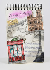Illustrated Paris travel notebook, France