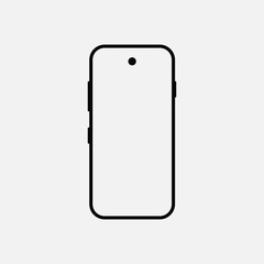 Smartphone icon. Mobile phone screen blank. Vector