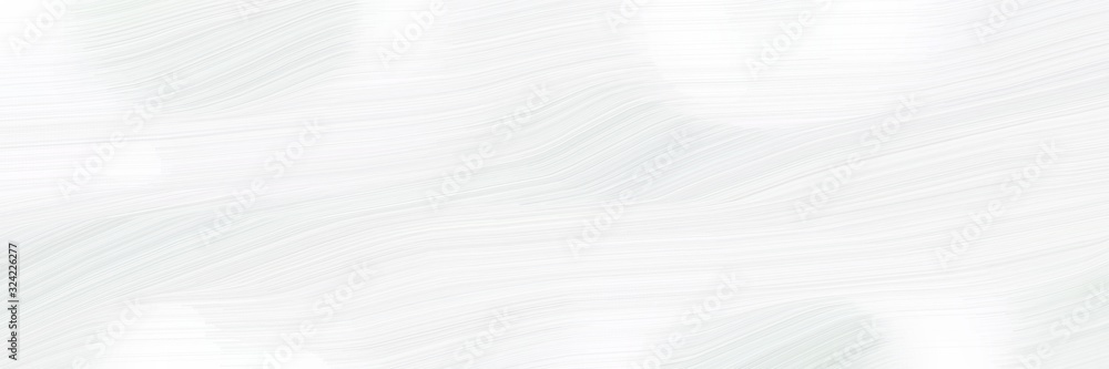 Poster surreal horizontal header with white smoke, lavender and light gray colors. dynamic curved lines with fluid flowing waves and curves