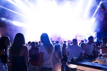 Party at Zrce Beach in Novalja. Europe's largest party beach.