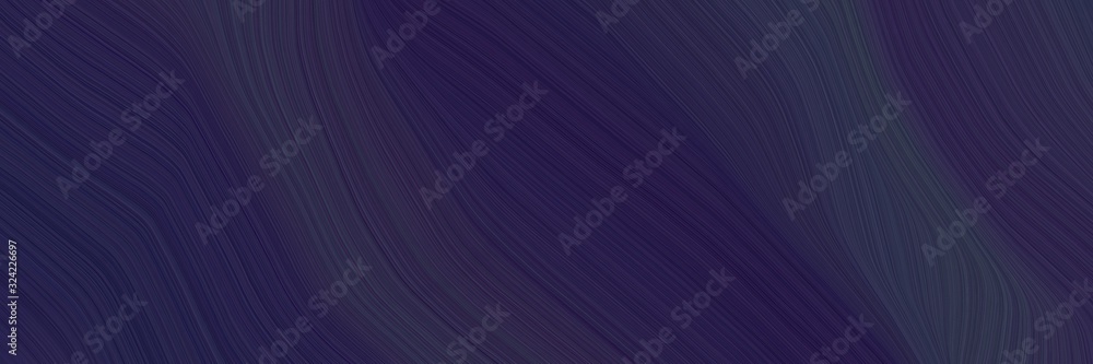 Aufkleber decorative horizontal header with very dark violet, dark slate gray and very dark blue colors. dynamic curved lines with fluid flowing waves and curves