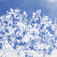 photo of a hail falling on a window against the sky