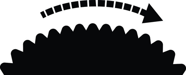 volume control - knob icon control icon, vector illustration. Flat adjustable