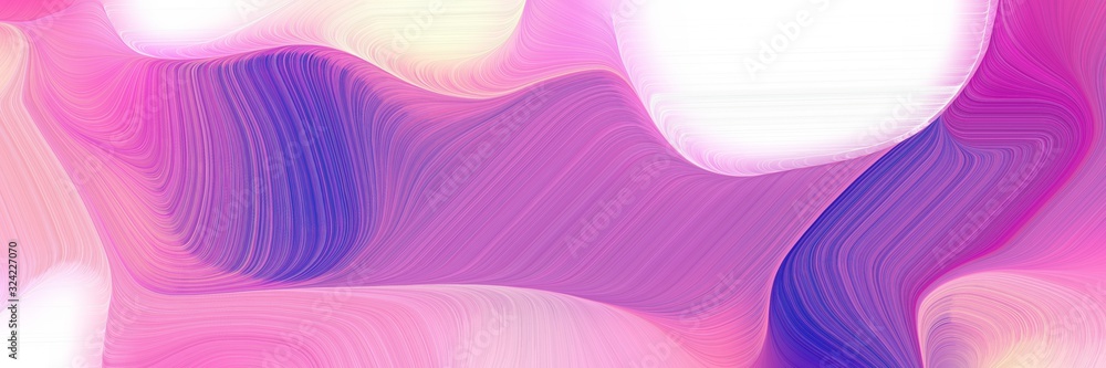 Poster moving banner with orchid, misty rose and dark slate blue colors. dynamic curved lines with fluid fl