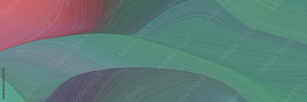 Aufkleber colorful banner design with blue chill, indian red and old mauve colors. dynamic curved lines with f