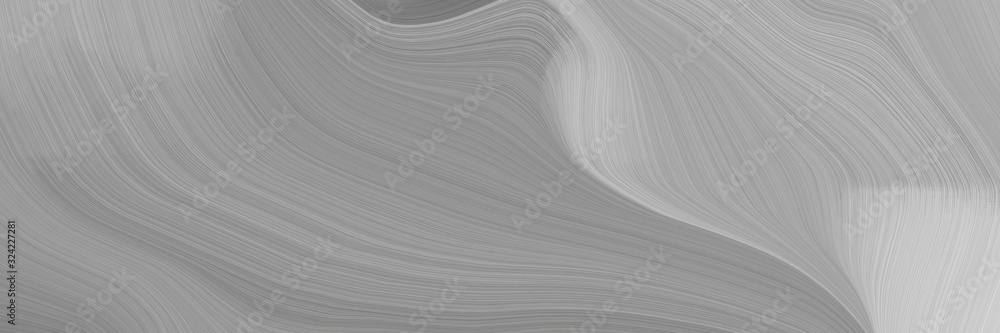 Poster colorful banner design with dark gray, pastel gray and silver colors. dynamic curved lines with flui