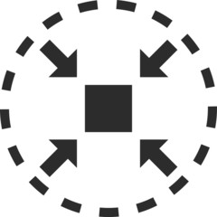 Compact size icon, vector illustration.