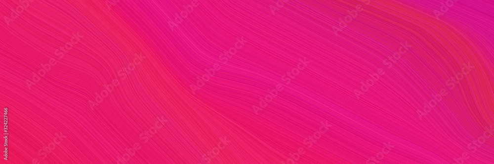 Aufkleber surreal header design with medium violet red, deep pink and crimson colors. dynamic curved lines with fluid flowing waves and curves