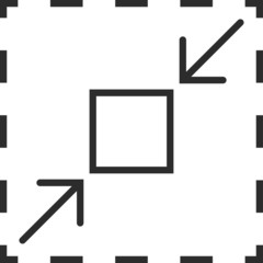 Compact size icon, vector illustration.