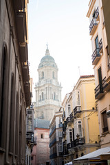 Fototapeta premium Different photographs of the cathedral of Malaga, Spain