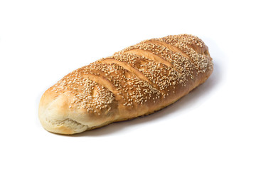 large loaf of bread with sesame seeds