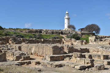Park archeologiczny teatr grecki w Paphos Cyprus