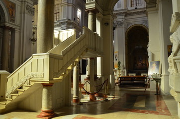 Interior of a church in Trapani, Sicily