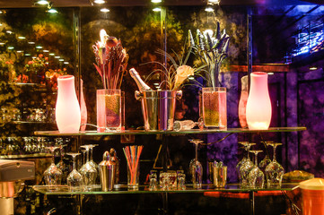 cocktail bar scenario from the front