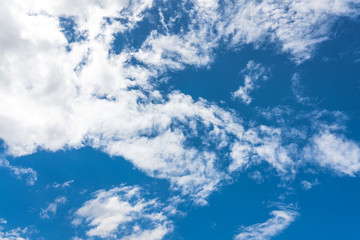 Fototapeta premium Blue sky with white clouds under sunshine