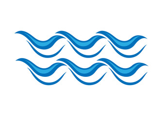 Water Wave Icon. Surf Logo. Vector Isolated On White Background. Hand Drawn Water Wave Icon. For Water Logo, Sign, Symbol, Surfing Icon, Sea And Ocean Logo. Abstract Ocean Waves Vector