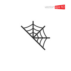 Spider Web Icon Design Vector