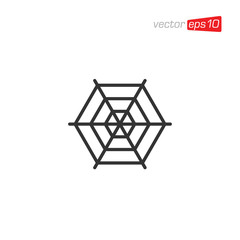 Spider Web Icon Design Vector