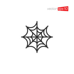 Spider Web Icon Design Vector