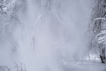 winter background with snowflakes