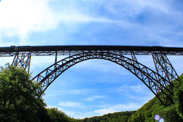Old railway bridge over a river