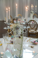 Elegant table setting for a wedding or event