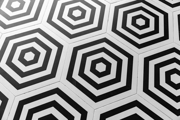 Abstract geometric black and white pattern