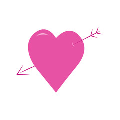 Vector heart of outline hand drawn heart icon. Illustration for your graphic design.
