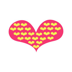 Vector heart of outline hand drawn heart icon. Illustration for your graphic design.