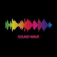 Obraz premium Sound Wave. Colorful sound waves for party, DJ, pub, clubs, discos. Audio equalizer technology. illustration