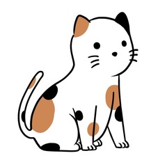 illustration of calico cat