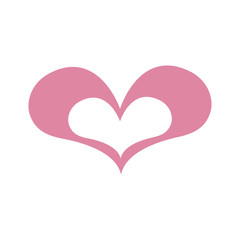 Vector heart of outline hand drawn heart icon. Illustration for your graphic design.