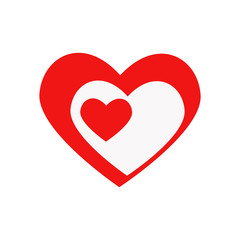 Vector heart of outline hand drawn heart icon. Illustration for your graphic design.