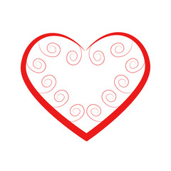 Obraz na płótnie Canvas Vector heart of outline hand drawn heart icon. Illustration for your graphic design.