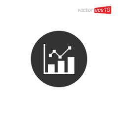 Growth Chart Icon Logo Design Vector