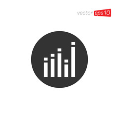 Growth Chart Icon Logo Design Vector