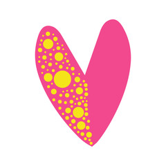 Vector heart of outline hand drawn heart icon. Illustration for your graphic design.