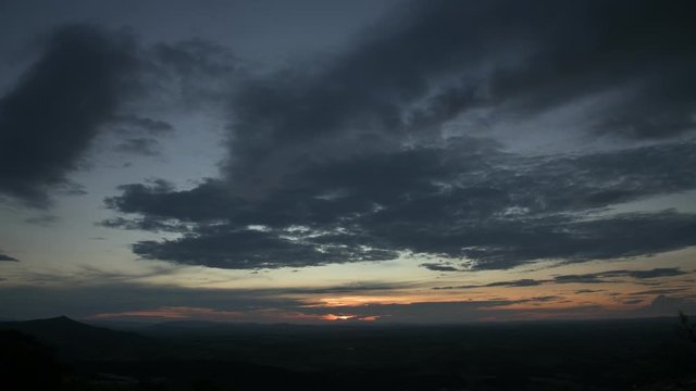 Cludy Sky at Sunset in the Mountains in Brazil