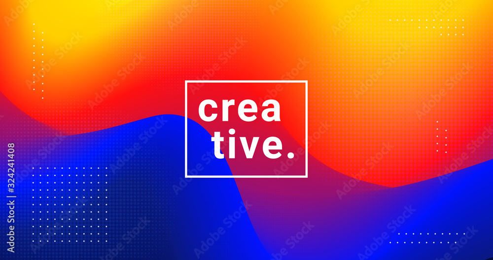 Poster Abstract colorful gradiet background illustration. Vector fluid backdrop.
