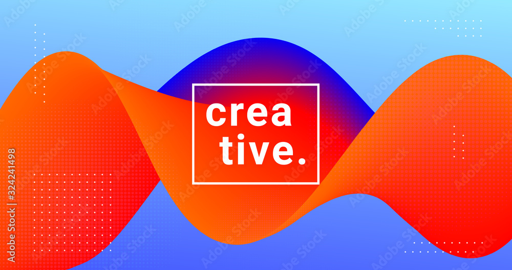 Poster Abstract colorful gradiet background illustration. Vector fluid backdrop.