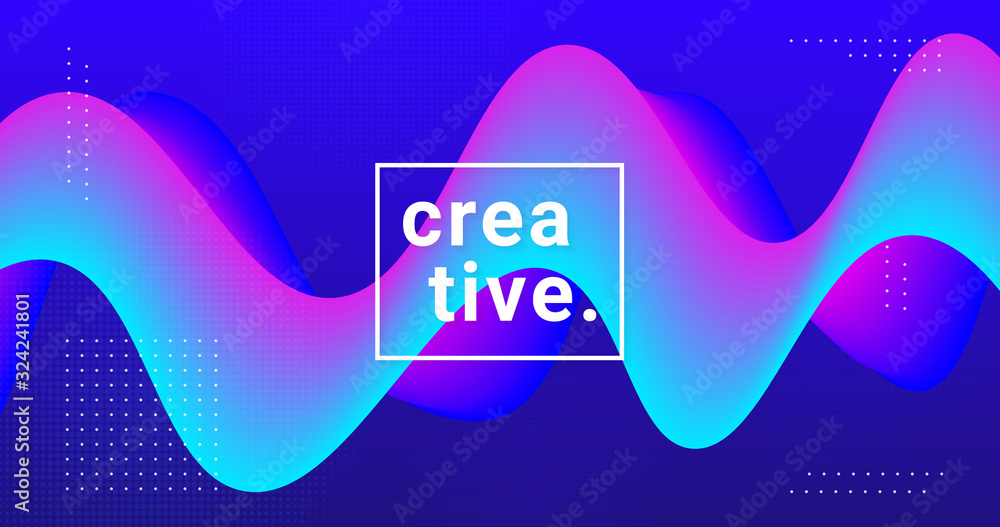 Poster abstract wavy fluid background vector design. liquid gradient backdrop. futuristic wallpaper.