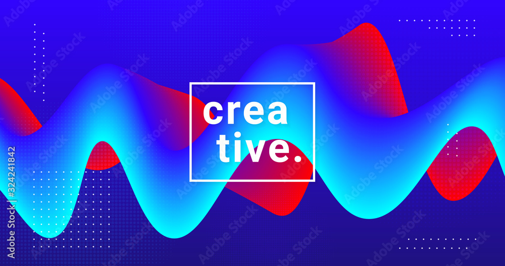 Poster abstract wavy fluid background vector design. liquid gradient backdrop. futuristic wallpaper.