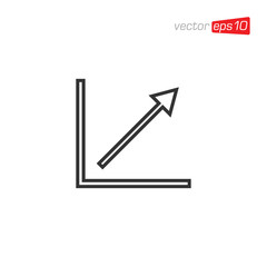 Growth Chart Icon Logo Design Vector