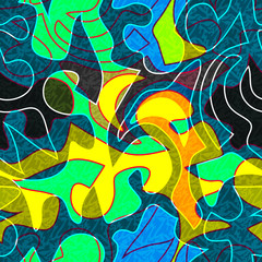 Obraz premium abstract color pattern in graffiti style. Quality illustration for your design