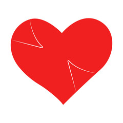 Vector heart of outline hand drawn heart icon. Illustration for your graphic design.