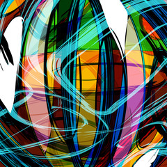 Fototapeta premium abstract color pattern in graffiti style. Quality illustration for your design